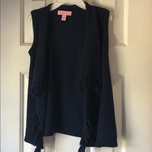Lilly Pulitzer Girls Mini Abbott Sweater Vest Navy